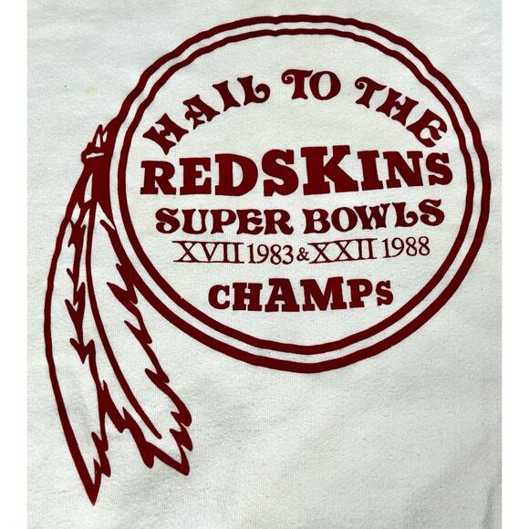 Vintage Hail To The Redskins Sweatshirt 1983 & 1984 Champs Jerzees Large USA - Picture 5 of 13